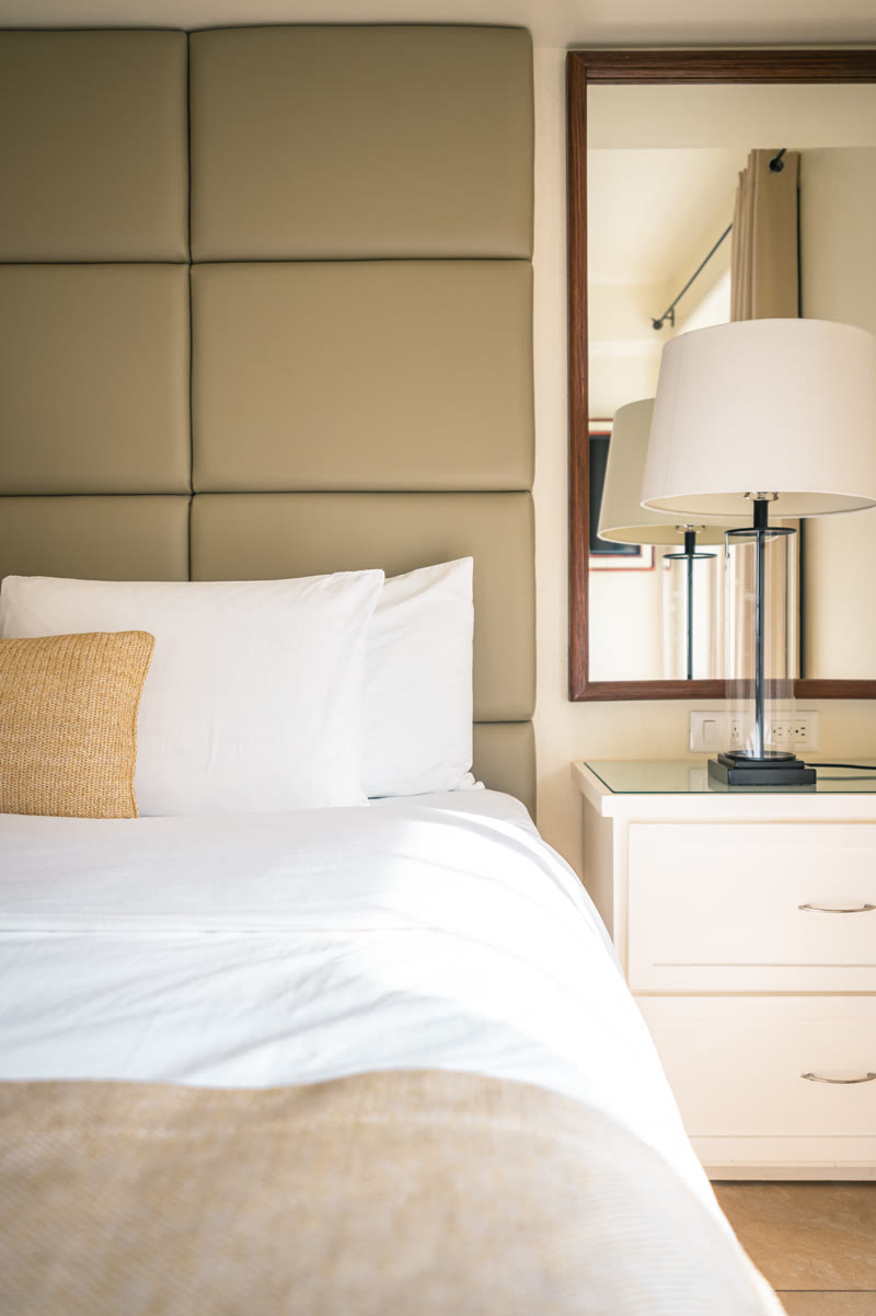 Junior Suite at Misión de los Arcos with living area and private terrace